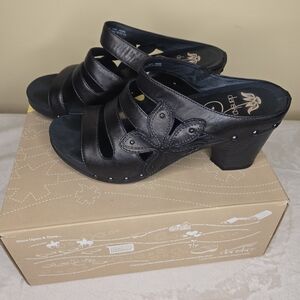 Dansko Nigella Brush Off Mule Sandals Graphite Size 9 (EU 39)